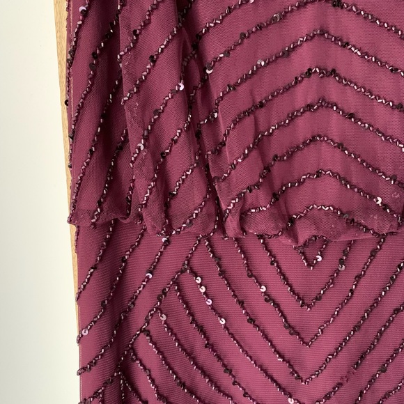 NWT adrienna papell art deco blouson beaded gown - Picture 5 of 10
